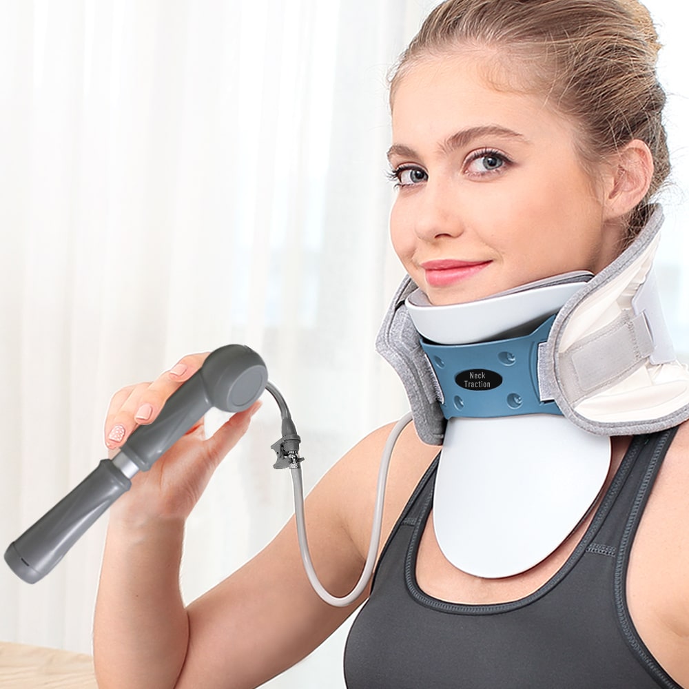 Cervical Spine Traction Device Neck Stretch Collar Decompression