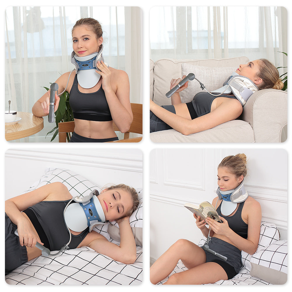Cervical Spine Traction Device Neck Stretch Collar Decompression Belt
