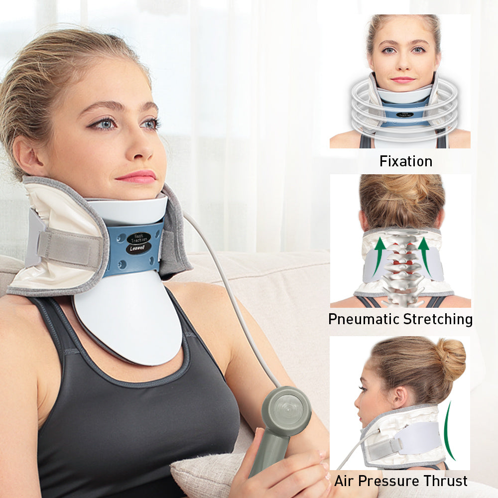 Cervical Spine Traction Device Neck Stretch Collar Decompression Belt